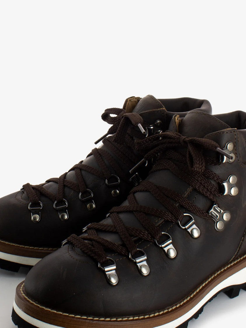 Monpiz Dark Cortina Leather Ski Snow Boots