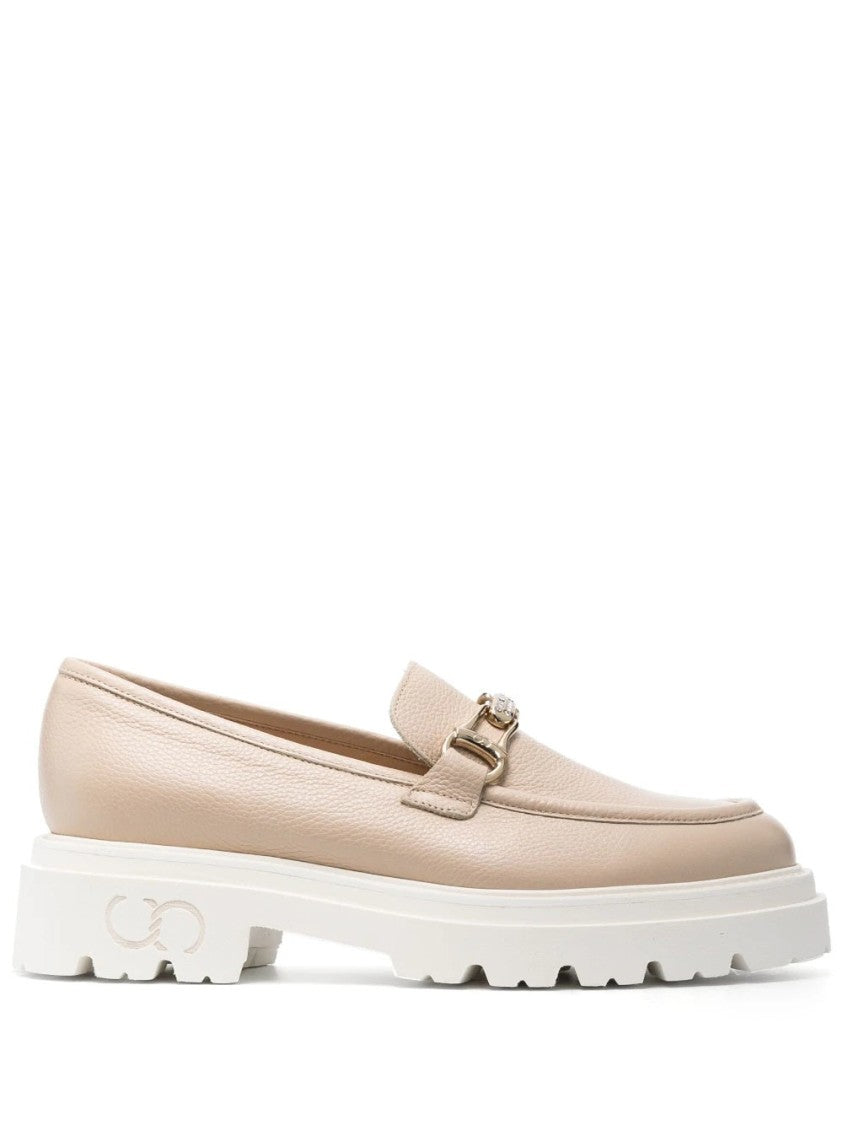 Casadei Brown Leather Loafers