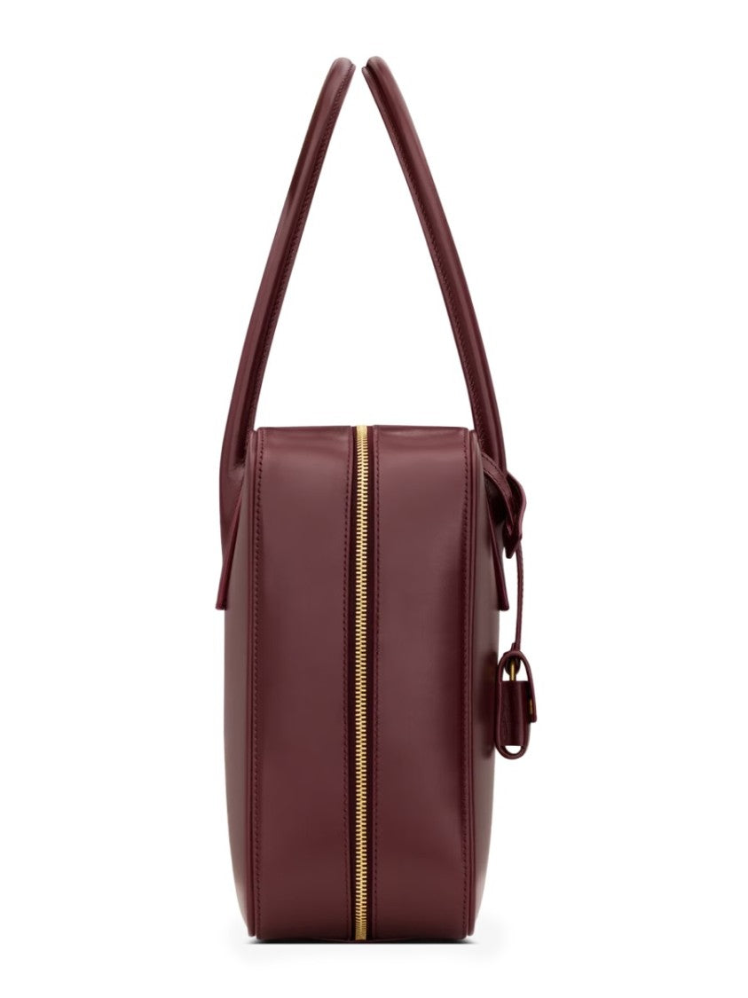 Saint Laurent Burgundy Sac De Jour Lamb Leather Tote Bag