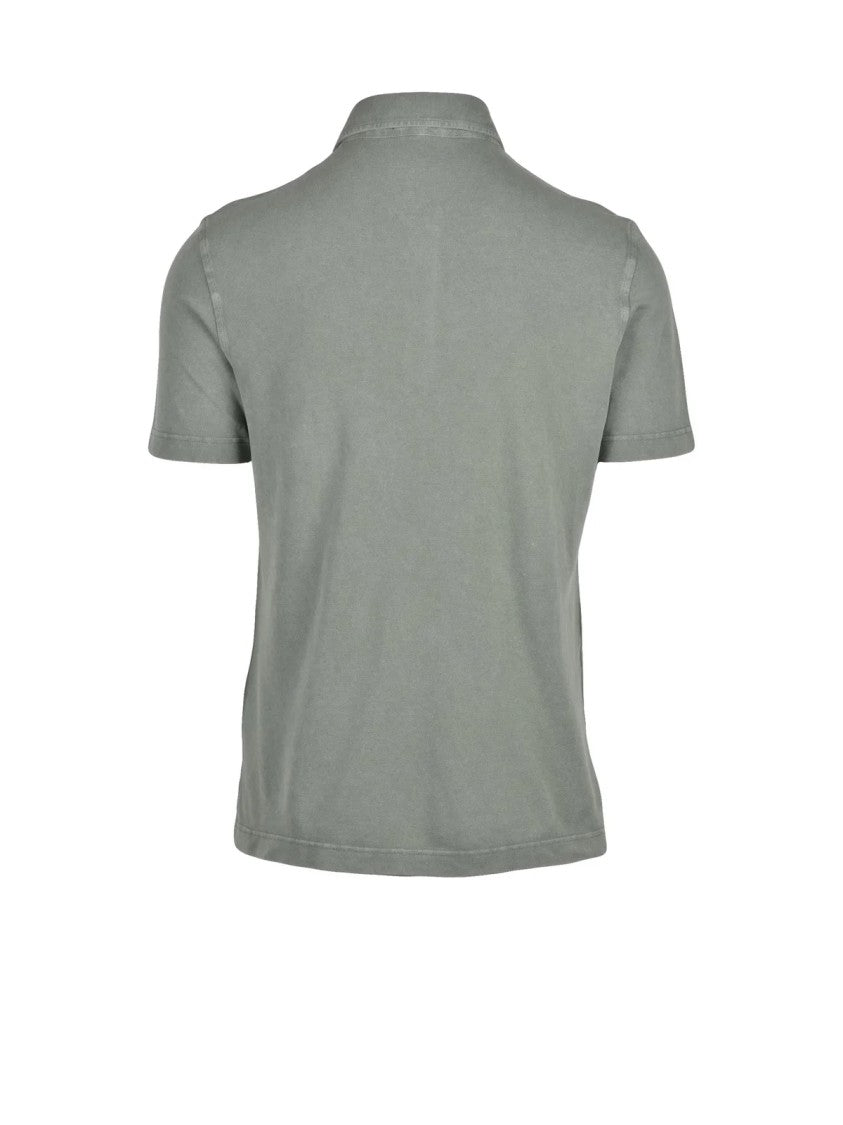 Drumohr Mint Green Classic Cotton Polo Shirt
