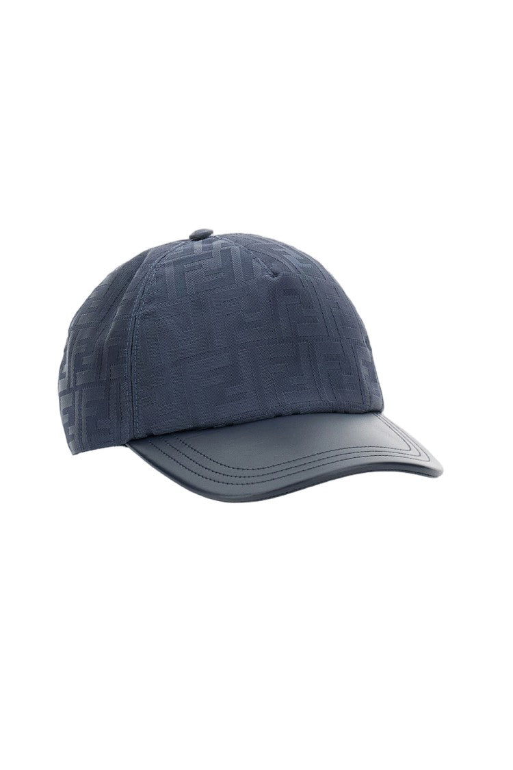 Fendi Basketball-Style Cotton Hat With Leather Visor