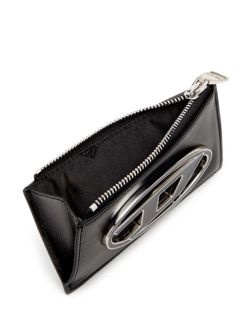 Diesel Rectangular Black Polyamide Clutch With Oval Emblem