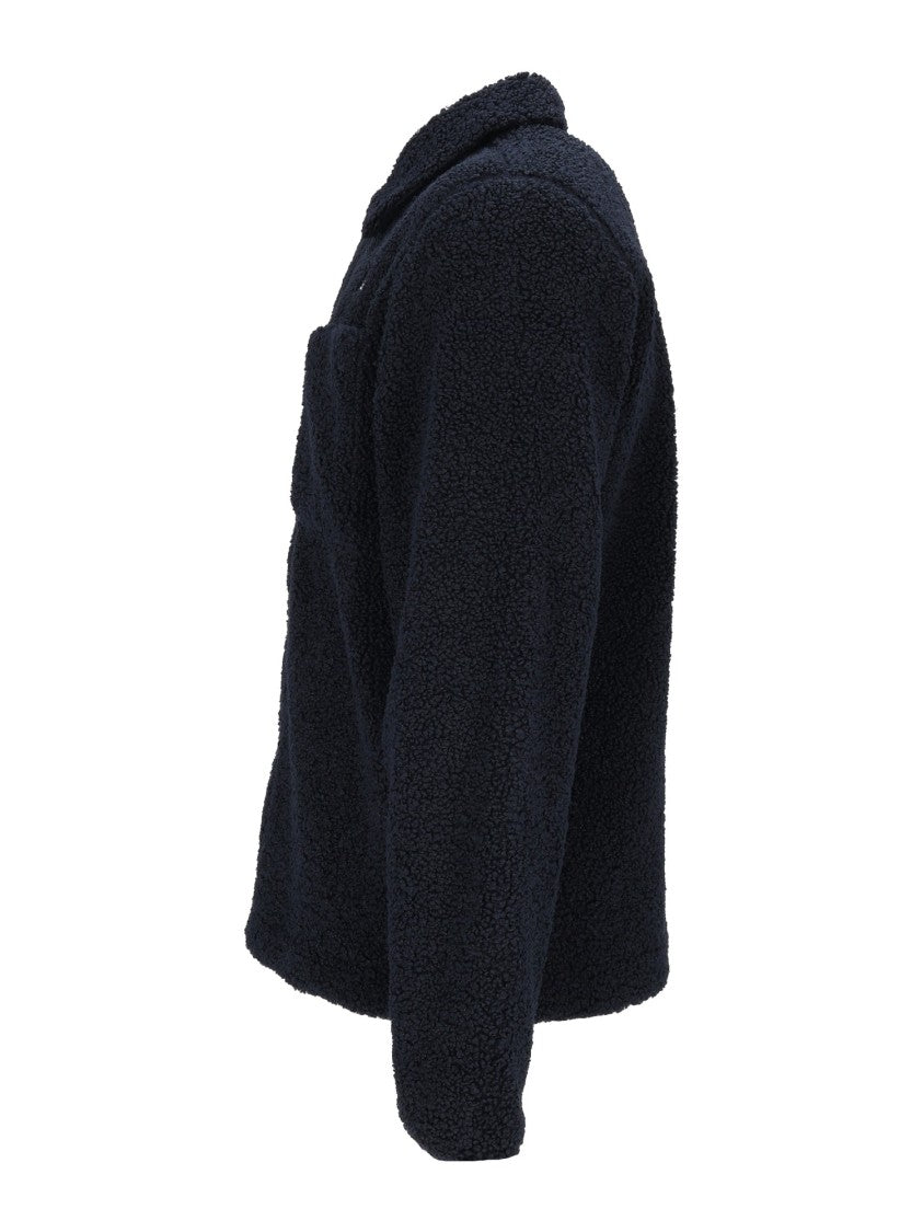 K-Way Signature Sherpa Textured Jacket With Classic Collar