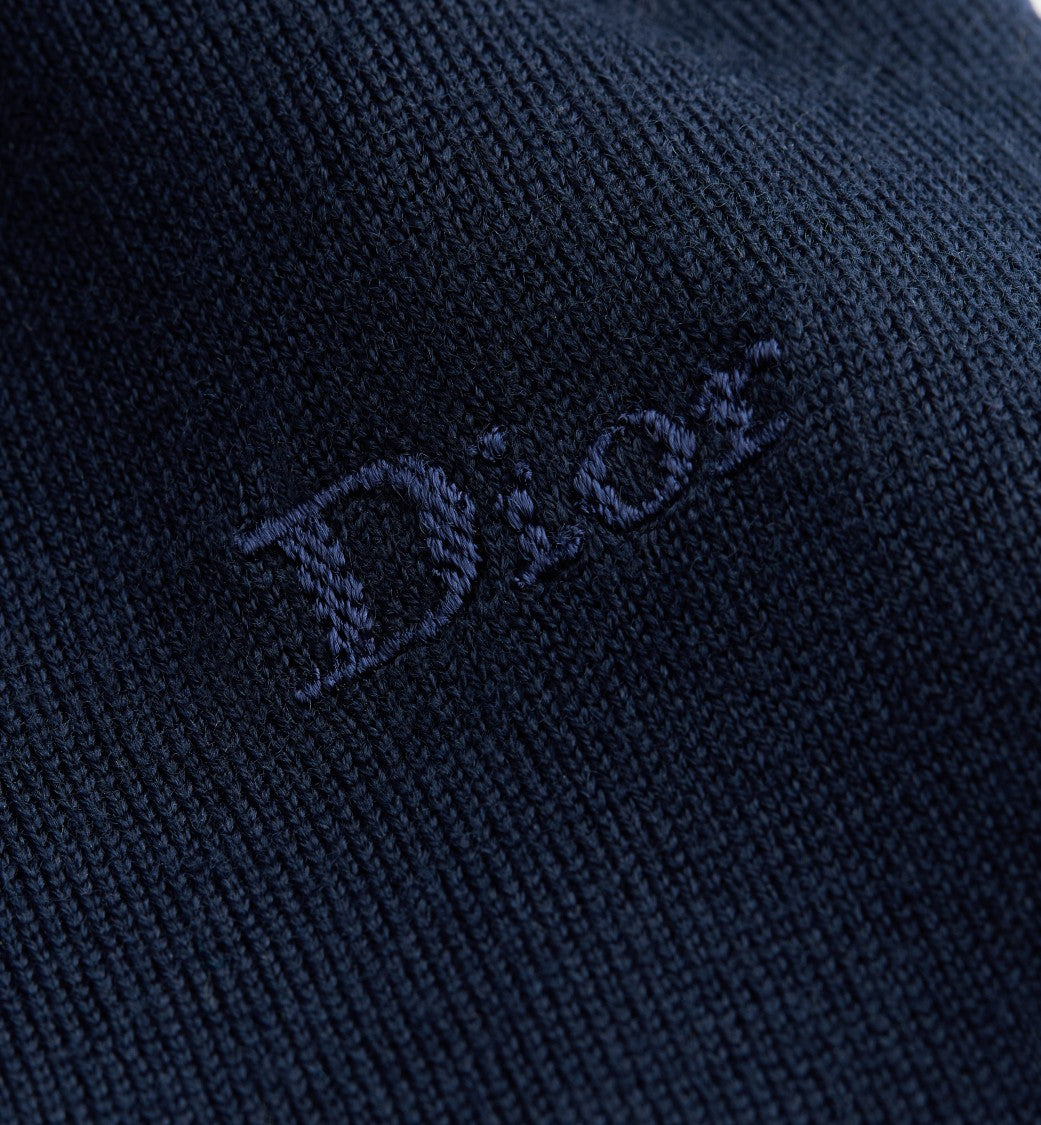 Christian Dior Wide-Leg Knitwear Pants With Drawstring Waistband And Subtle Embroidery