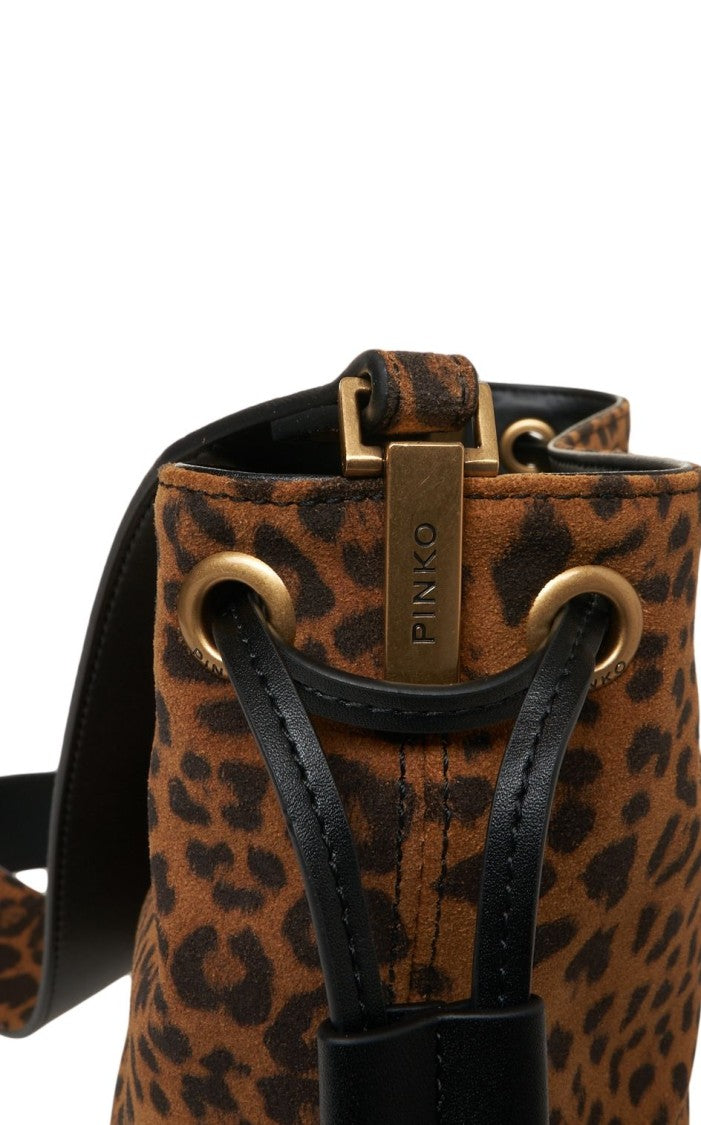 Pinko Bucket Bag With Striking Animal Print