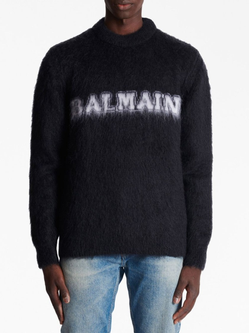 Balmain Brushed-Finish Mohair Blend Jumper