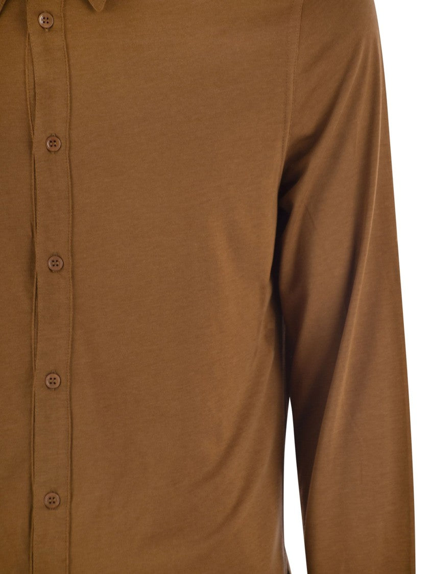 Majestic Long-Sleeved Lyocell And Cotton Shirt