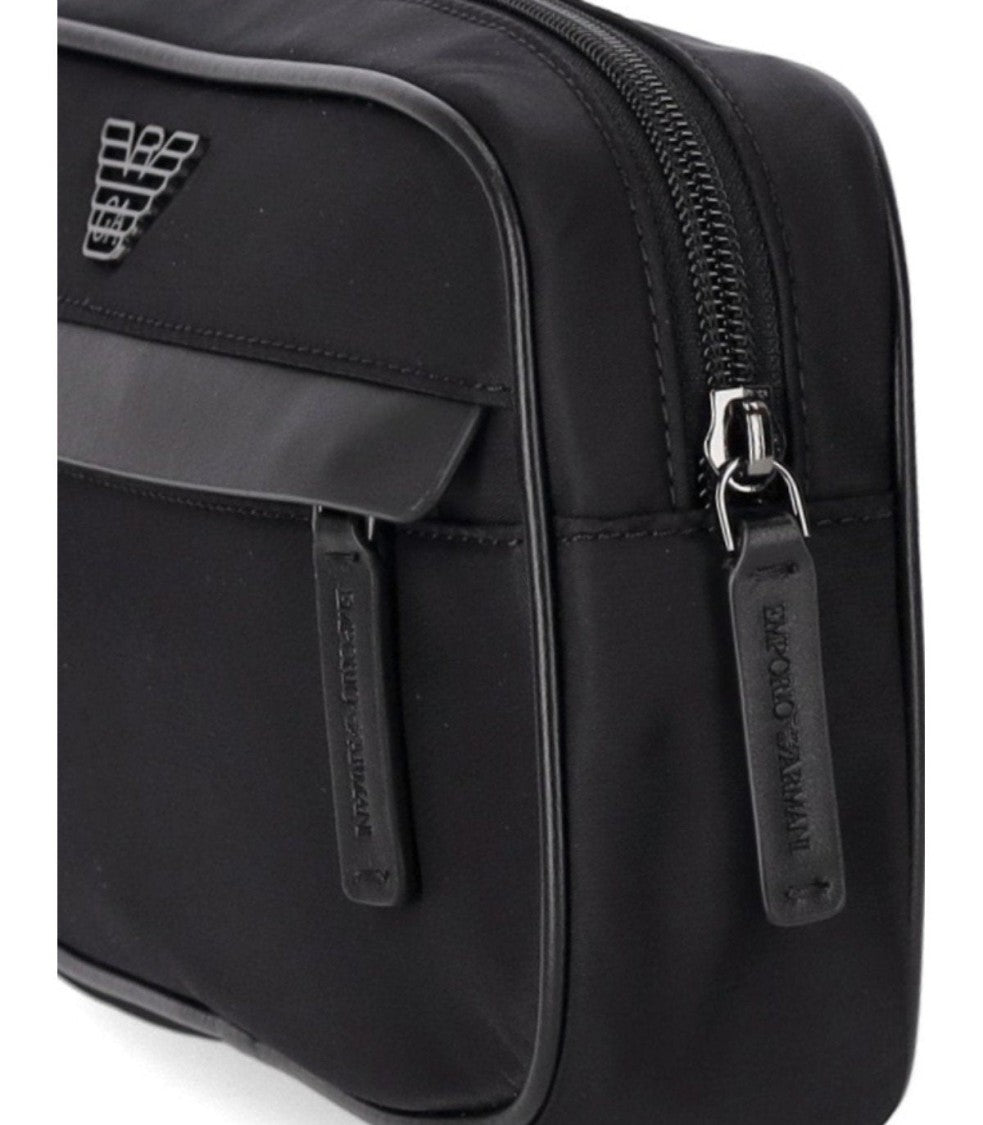 Emporio Armani Nylon Black Toiletry Bag