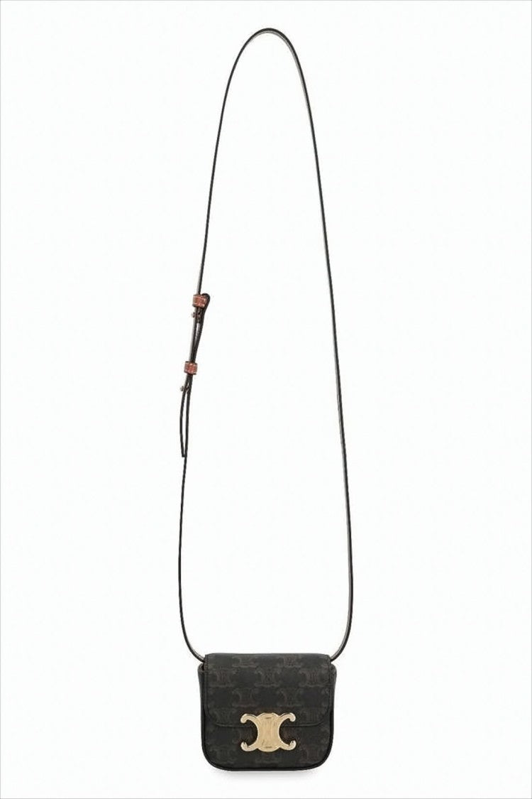 Celine Structured Rectangular Shoulder Bag With Gold-Tone Clasp