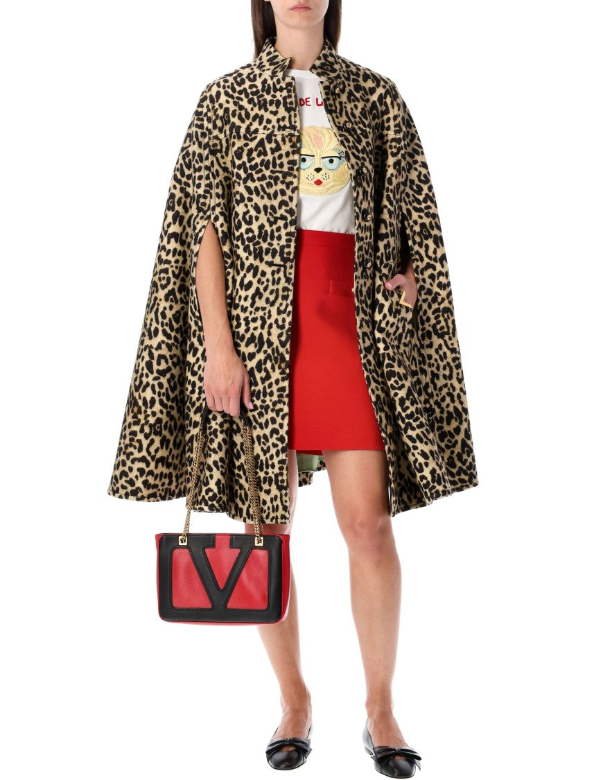 Valentino Garavani Mini Skirt Crepe Coutre Heart Btn