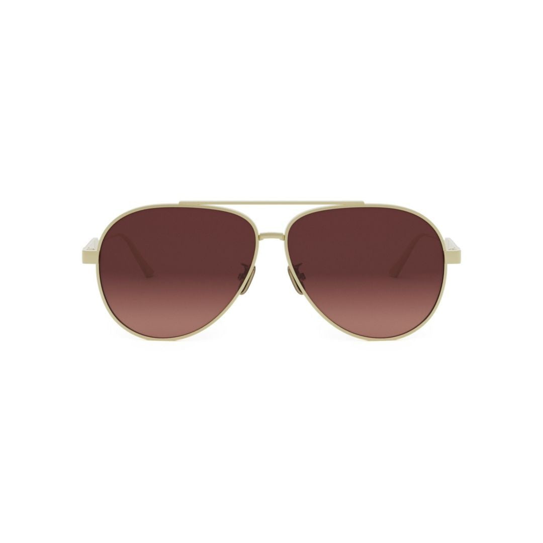 Dior Classic Aviator Sunglasses With Light Gold Metal Frame