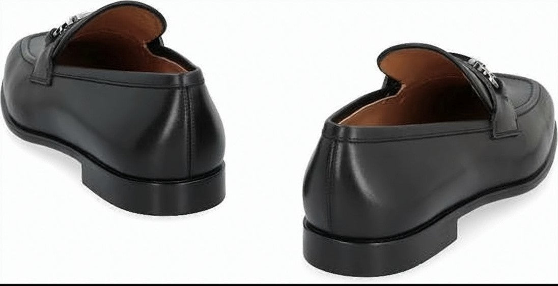 Salvatore Ferragamo Polished Calf Leather Loafers With Silver-Tone Bit
