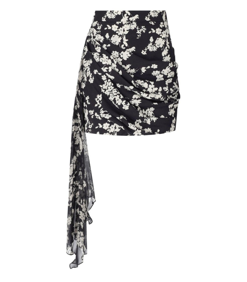 Elisabetta Franchi Black Butter Draped Skirt