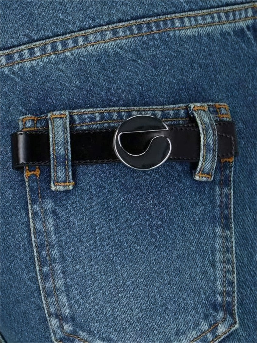 Coperni High-Waist Denim Pants With Flared Leg