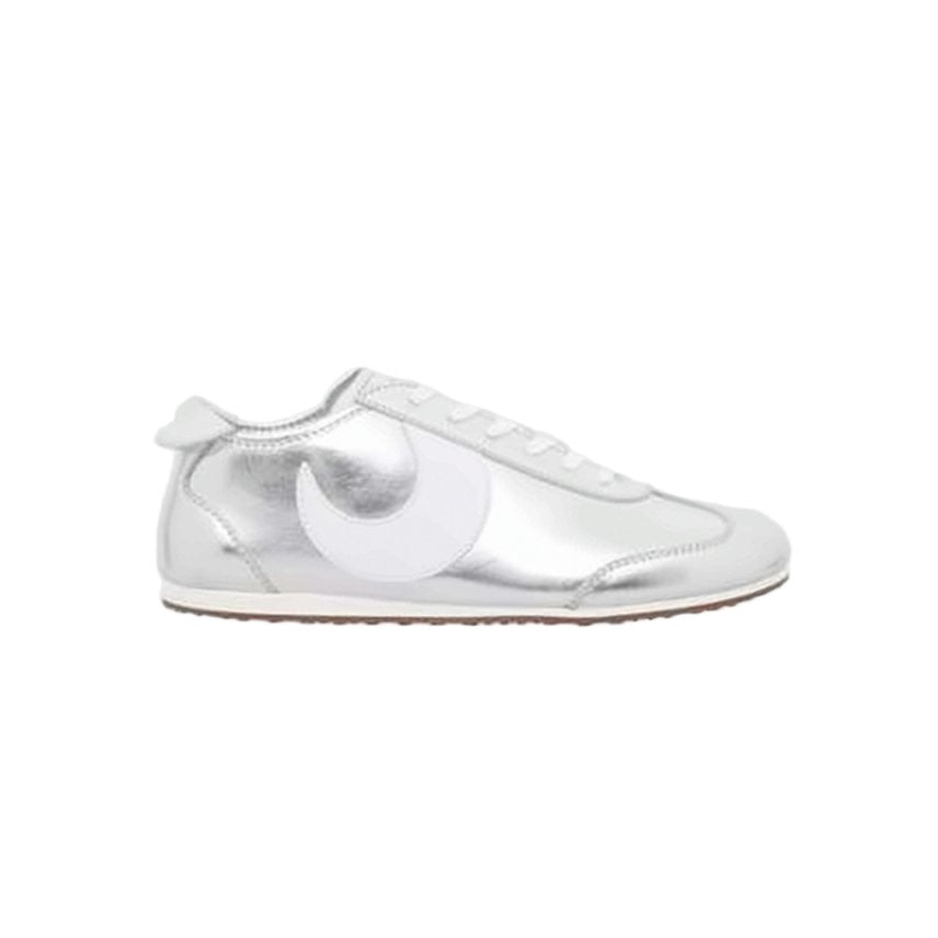 Marine Serre Metallic Silver Low-Profile Sneakers