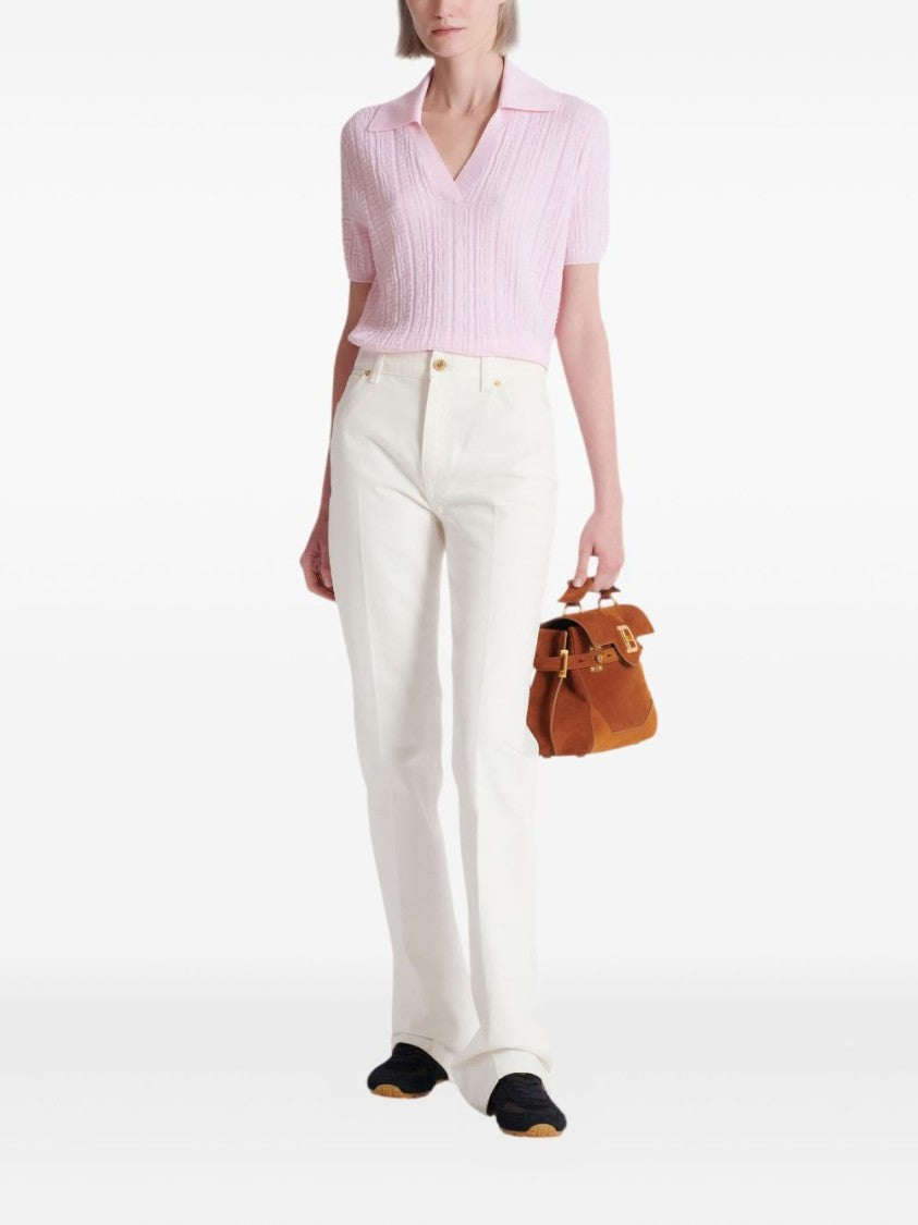 Balmain High-Waisted Flared Trousers