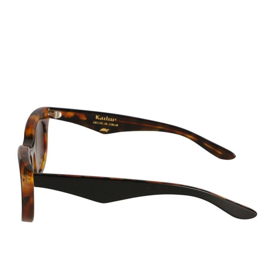 Kador Joya Bold Rectangular Tortoiseshell Sunglasses With Brown Lenses
