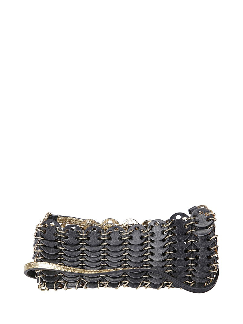 Paco Rabanne Shoulder Bag With Gold Details – Black