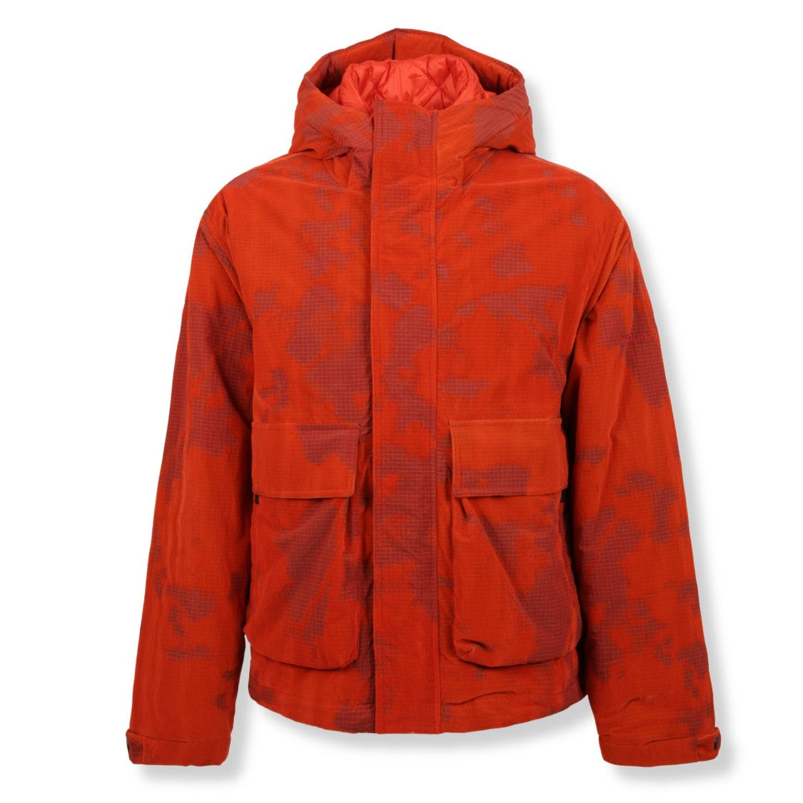 Woolrich Padded Camouflage Jacket With Fixed Hood