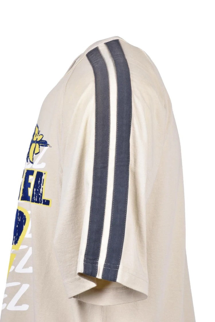 Diesel Beige Blue Graphic T-Shirt