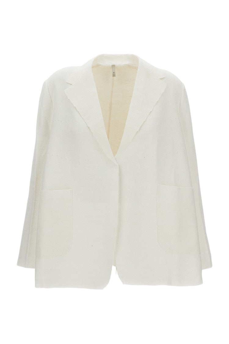 Boboutic Open Front Cotton-Linen-Silk Jacket