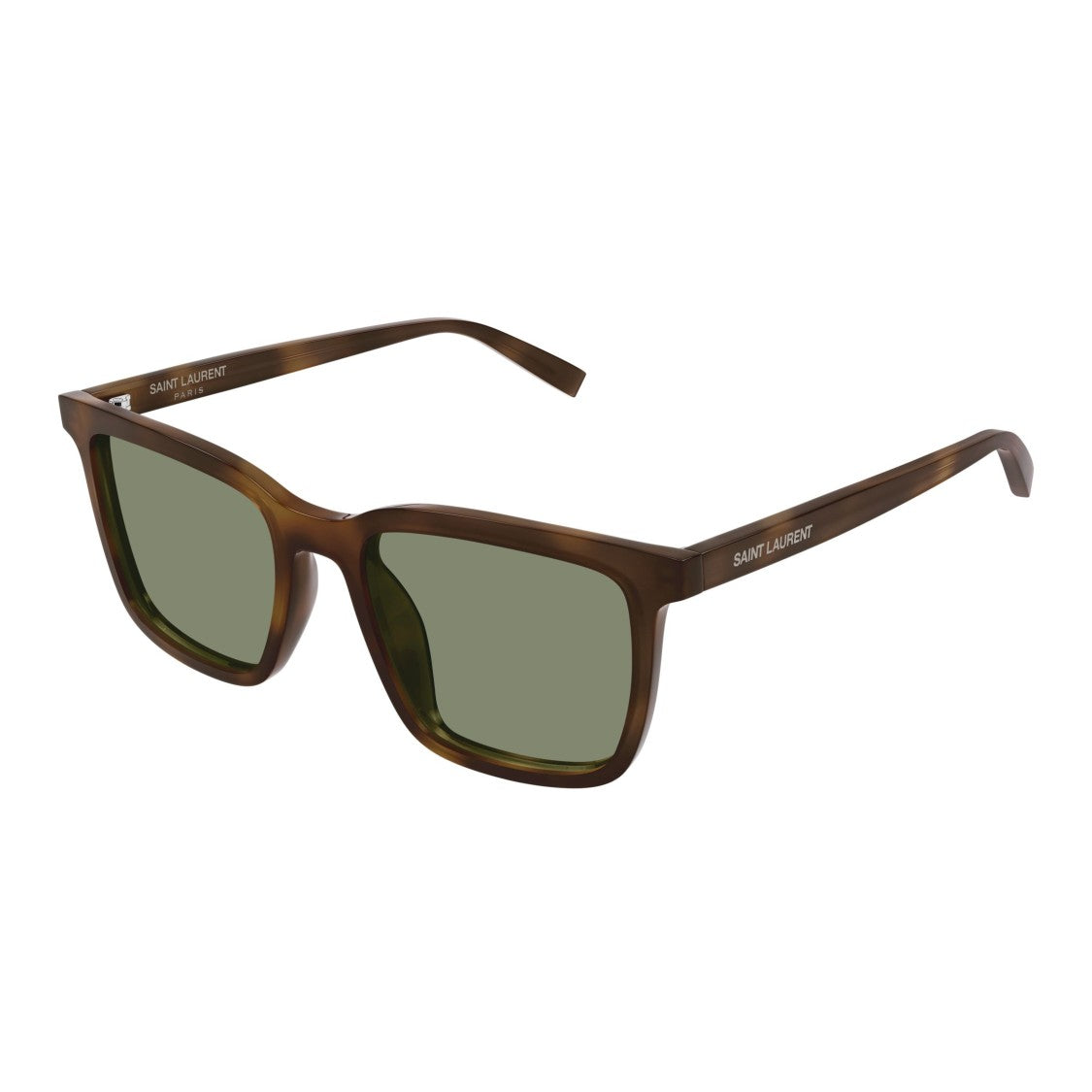Saint Laurent Square Frame Sunglasses With Tortoiseshell Pattern