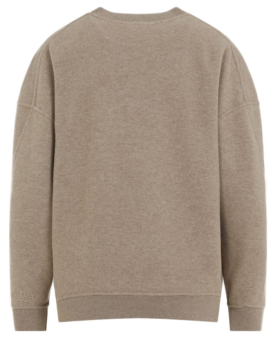 Max Mara Long-Sleeved Crew Neck Sweater In Wool Blend