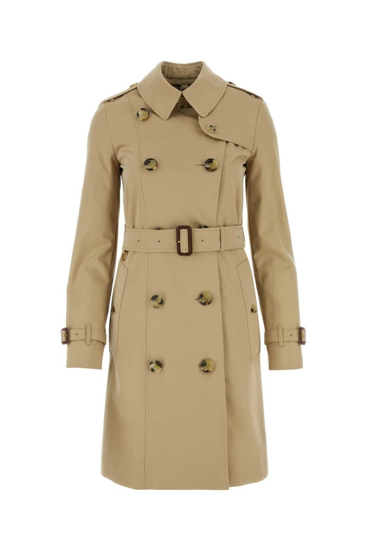 Burberry Beige Gabardine Heritage Chelsea Trench Coat