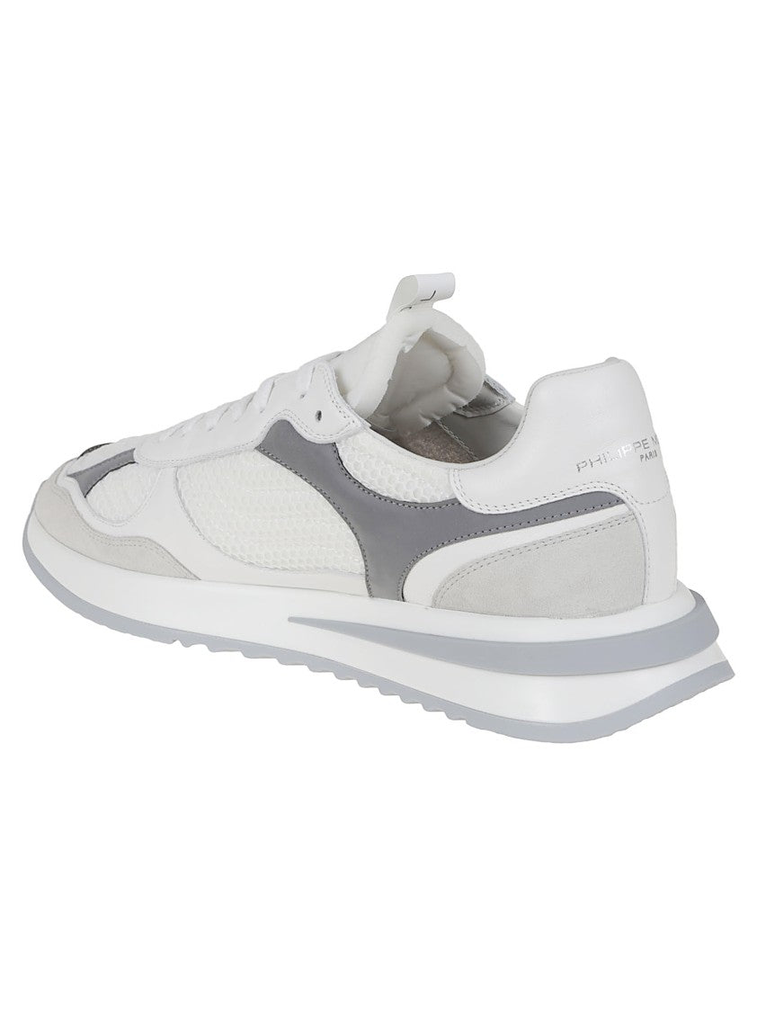 Philippe Model White Sneakers With Textured Finish