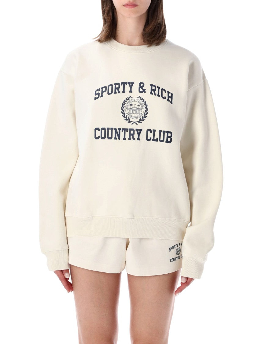 Sporty And Rich Country Club Varsity Crewneck Sweatshirt