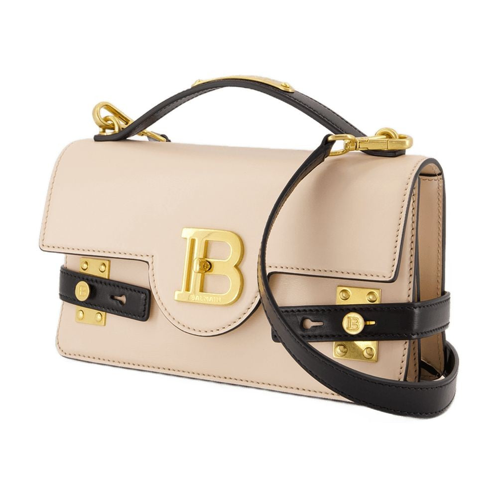 Balmain B-Buzz 24 Crossbody - Leather - Neutral/Black