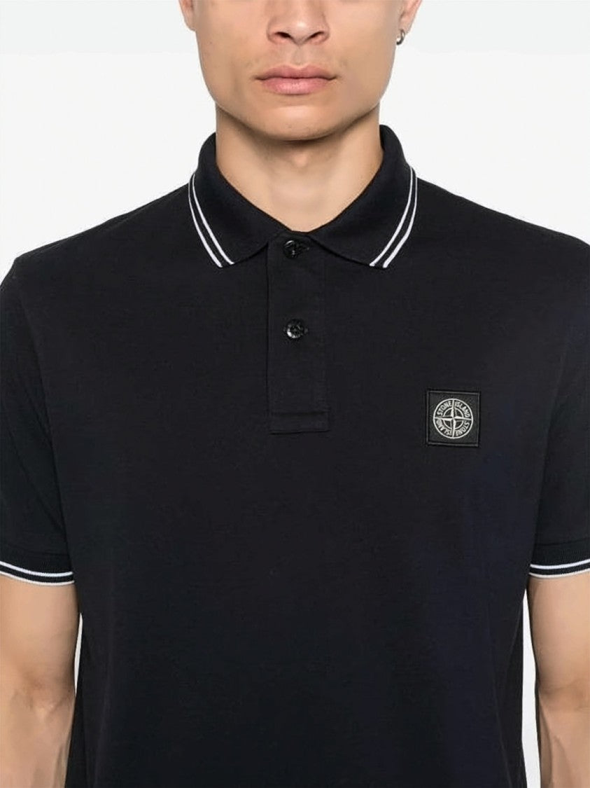 Stone Island Classic Black Polo Shirt