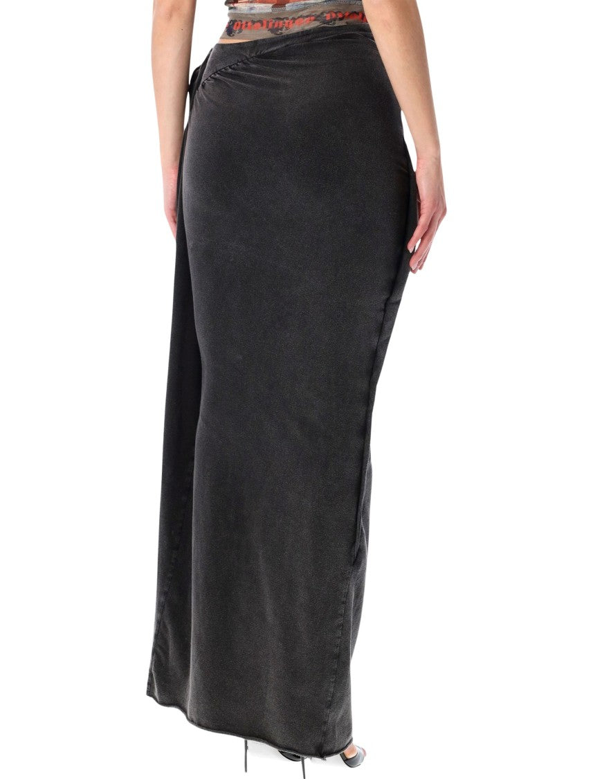 Ottolinger Slitted Asymmetrical Draped Maxi Skirt