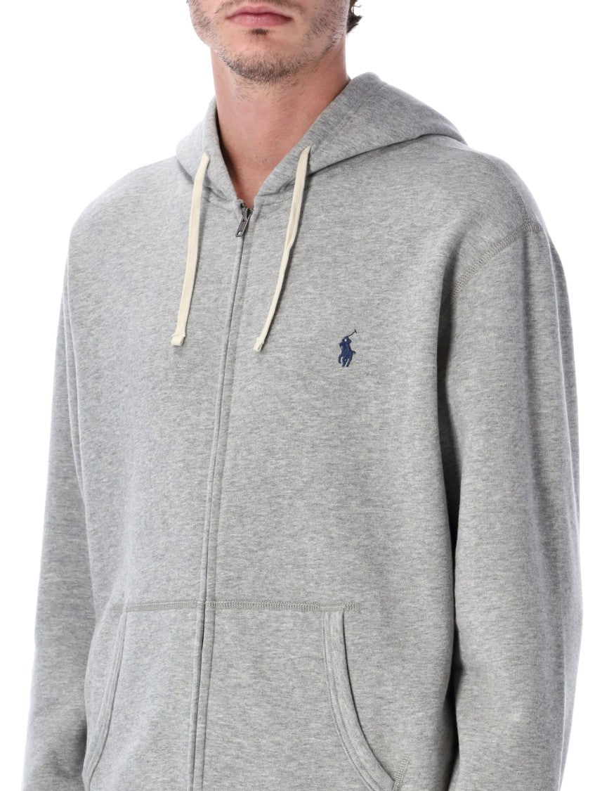 Polo Ralph Lauren Cotton-Blend Zip Hoodie With Adjustable Hood