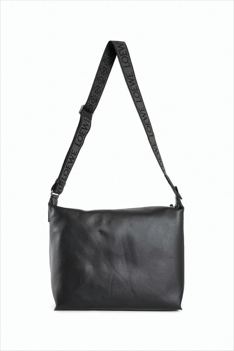 Loewe Rectangular Black Cowhide Leather Shoulder Bag