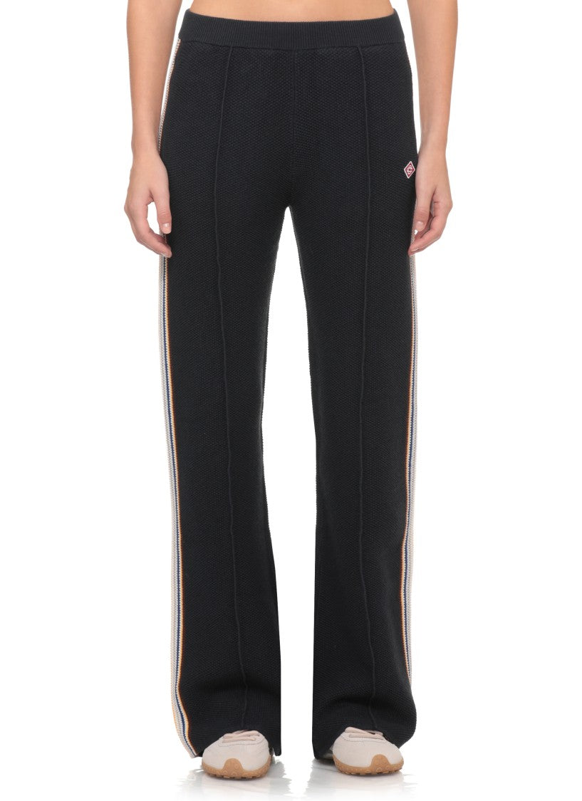 Casablanca Blue Cafe Stripe Side-Striped Pants