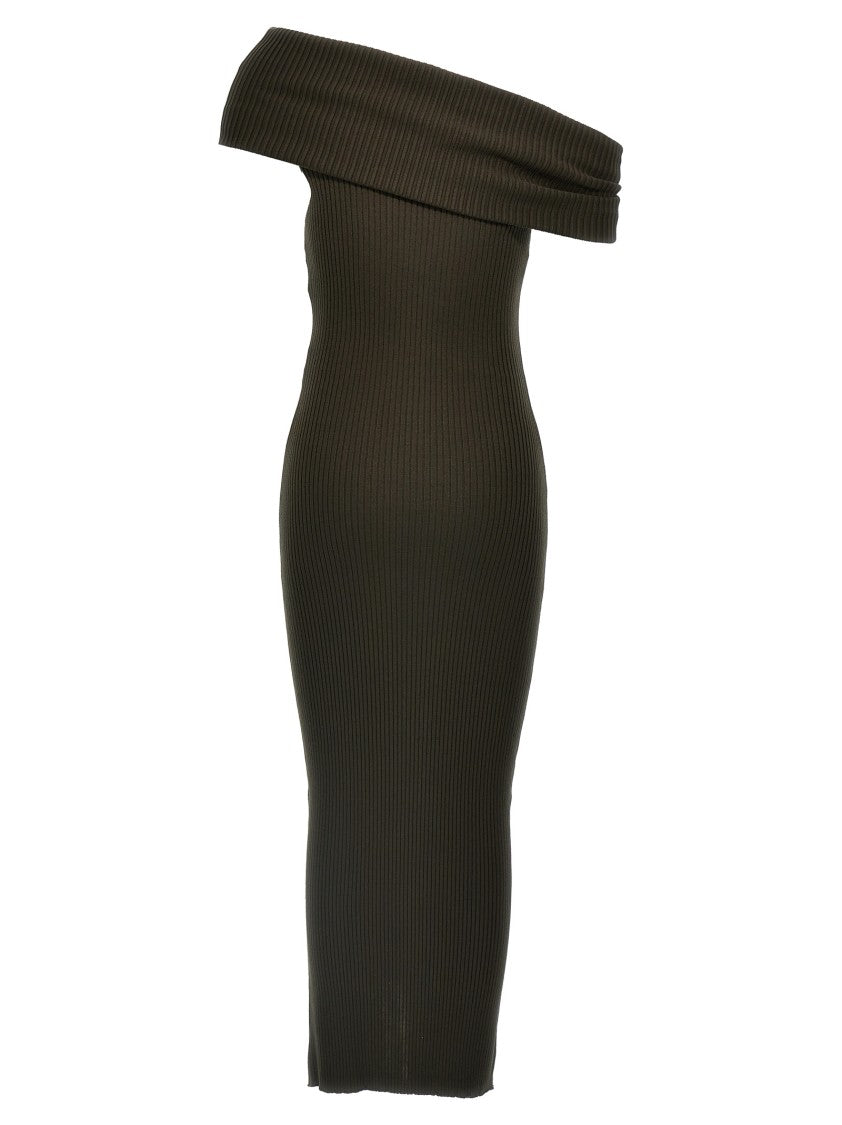 Courrèges Twist Rib Knit Long Dress