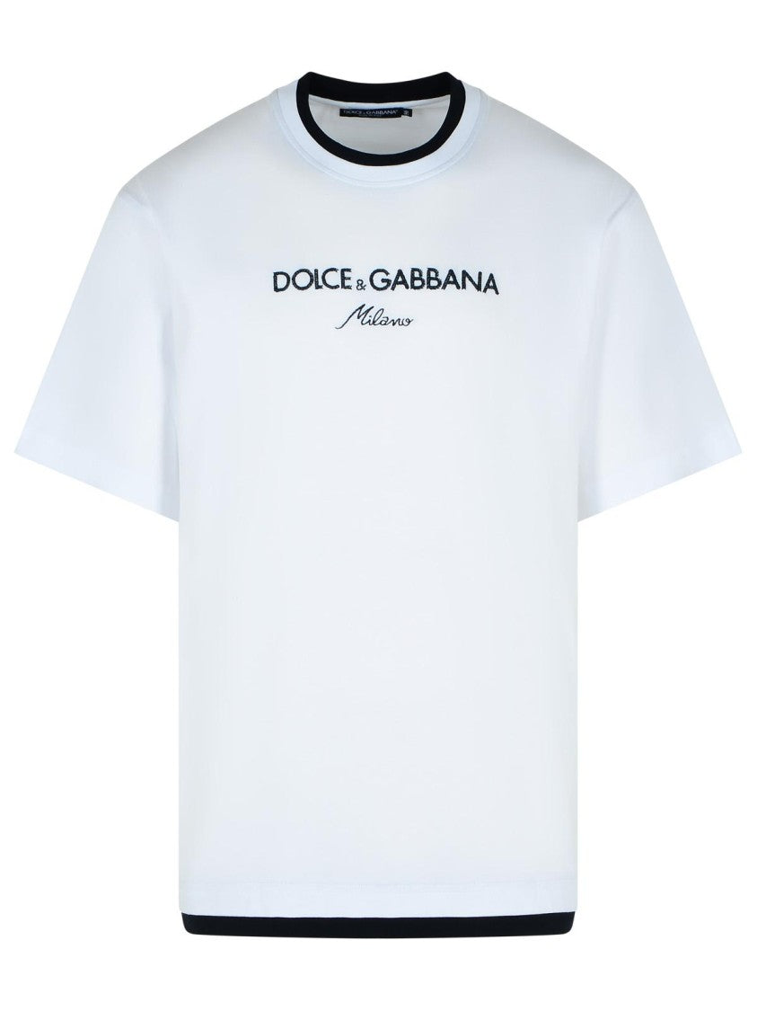 Dolce & Gabbana White Cotton T-Shirt