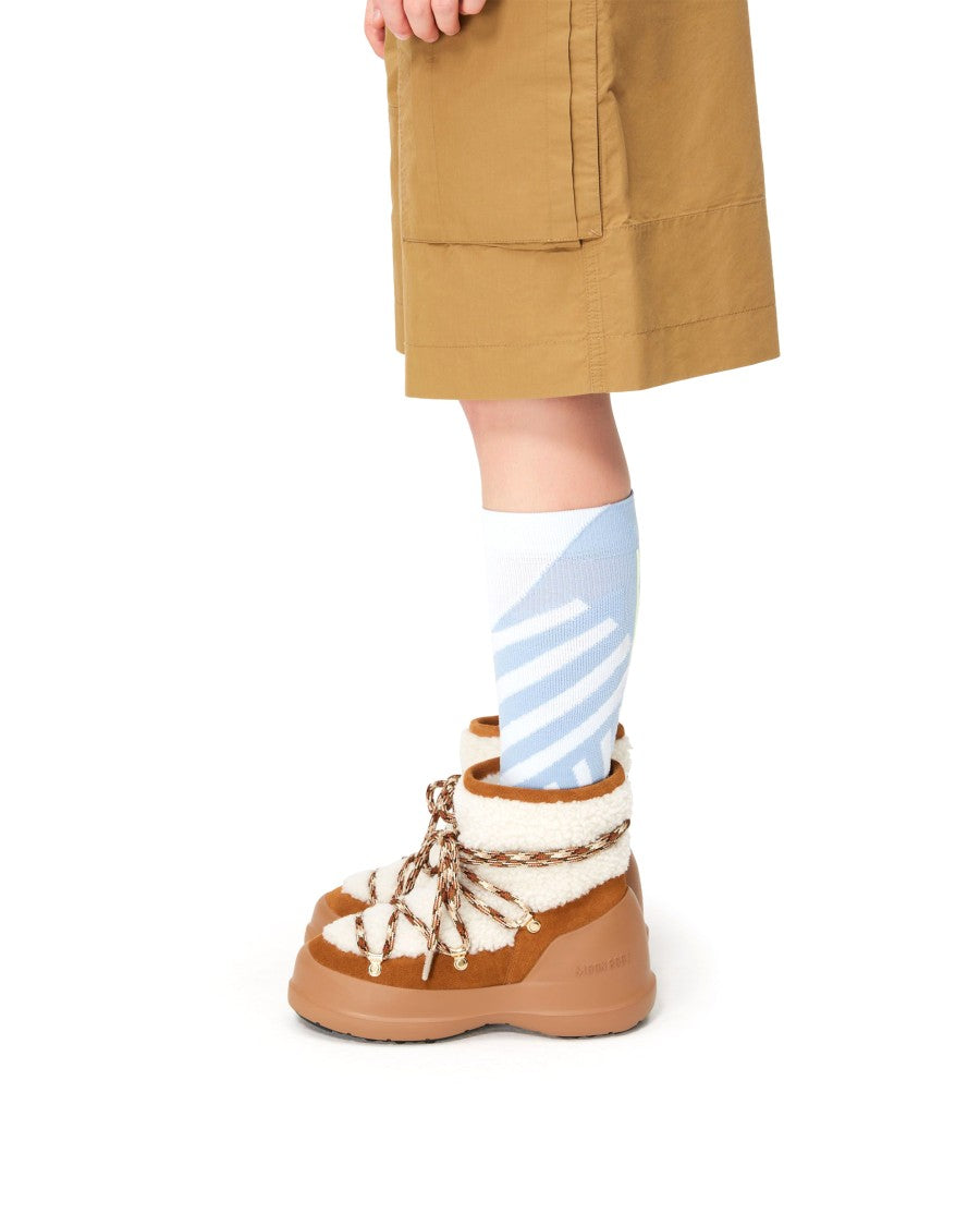 Moon Boot Shearling And Suede Winter Boots