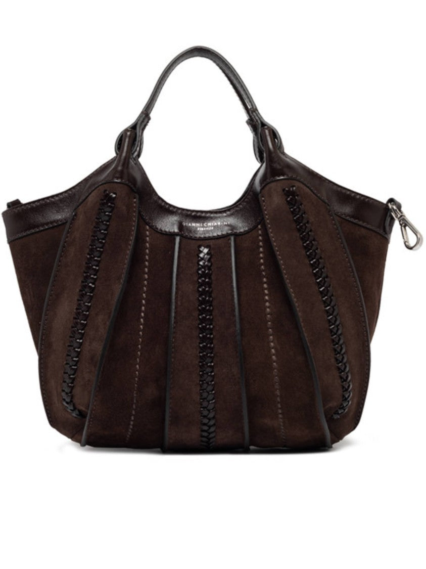 Gianni Chiarini Medium Brown Handbag With Braided Detailing