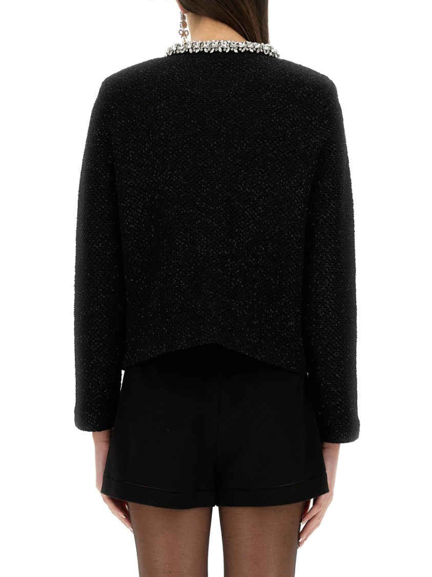 Self-Portrait Sequin Knit Cardigan