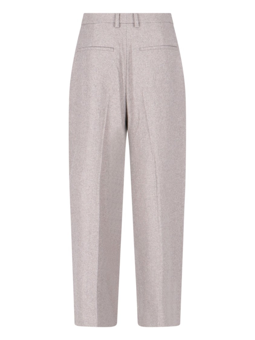 Filippa K K Wide Trousers In Grey Wool Blend