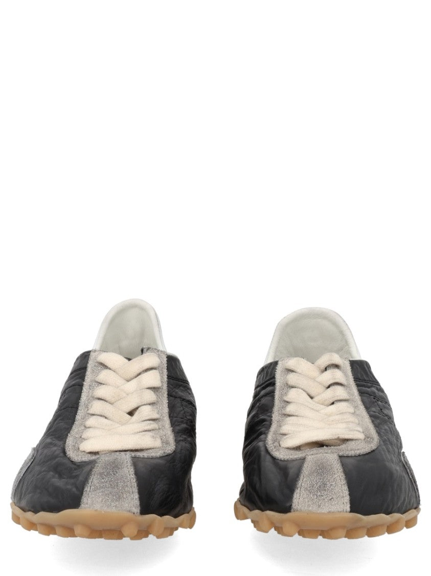 Maison Margiela Black Sprinters Suede Panel Leather Sneakers