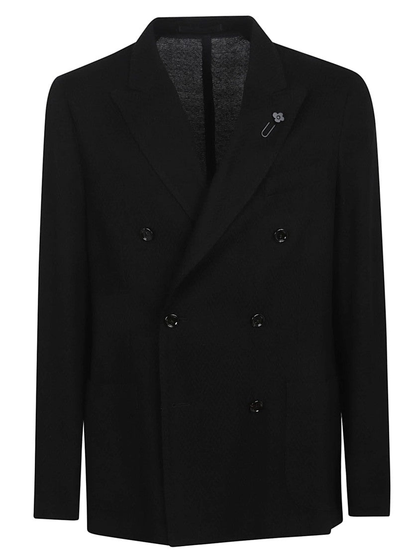 Lardini Double-Breasted Blazer With Notch Lapel