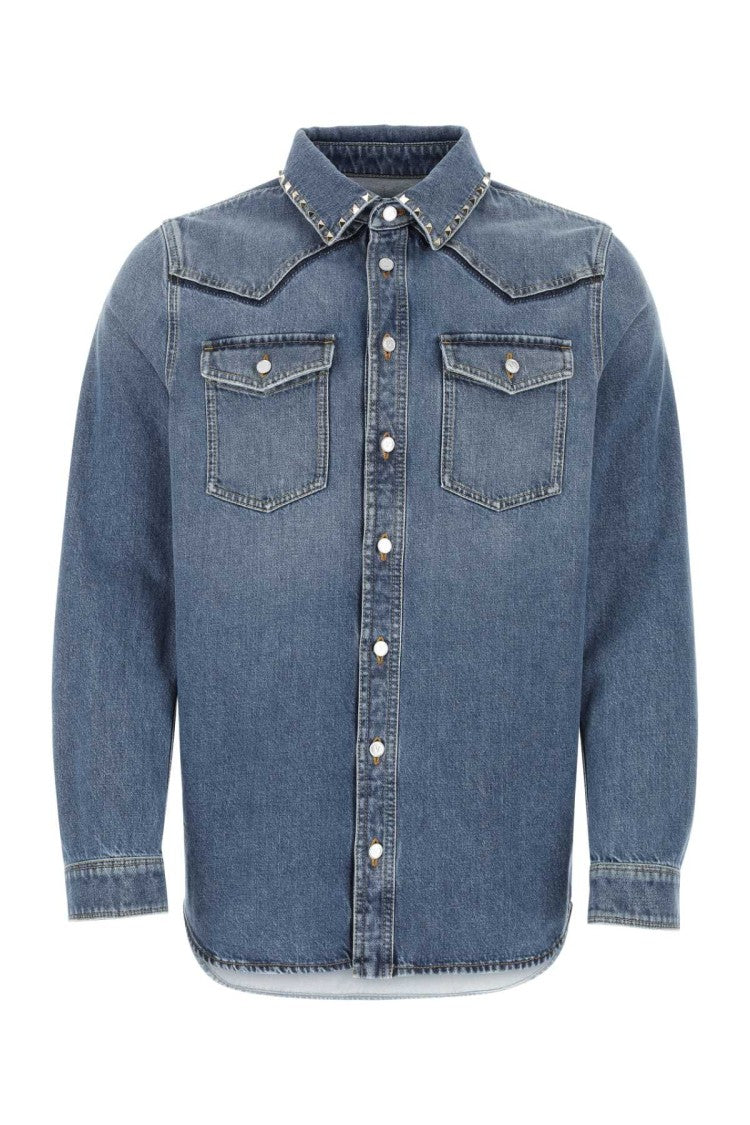 Valentino Garavani Classic Denim Shirt With Decorative Studs