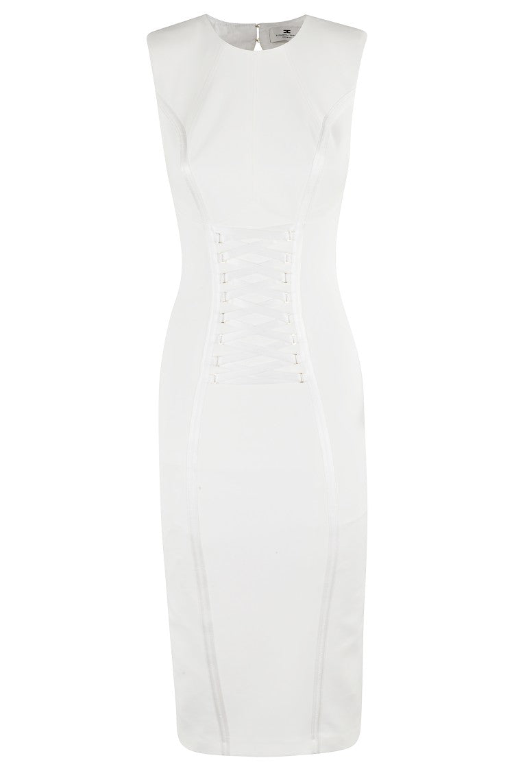 Elisabetta Franchi Fitted Sleeveless Midi Dress