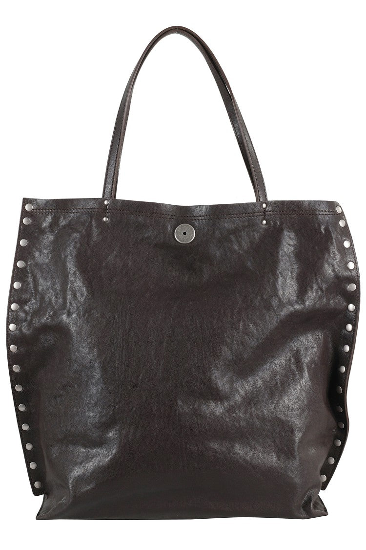 Zanellato Strolling Charcoal Brown Leather Tote
