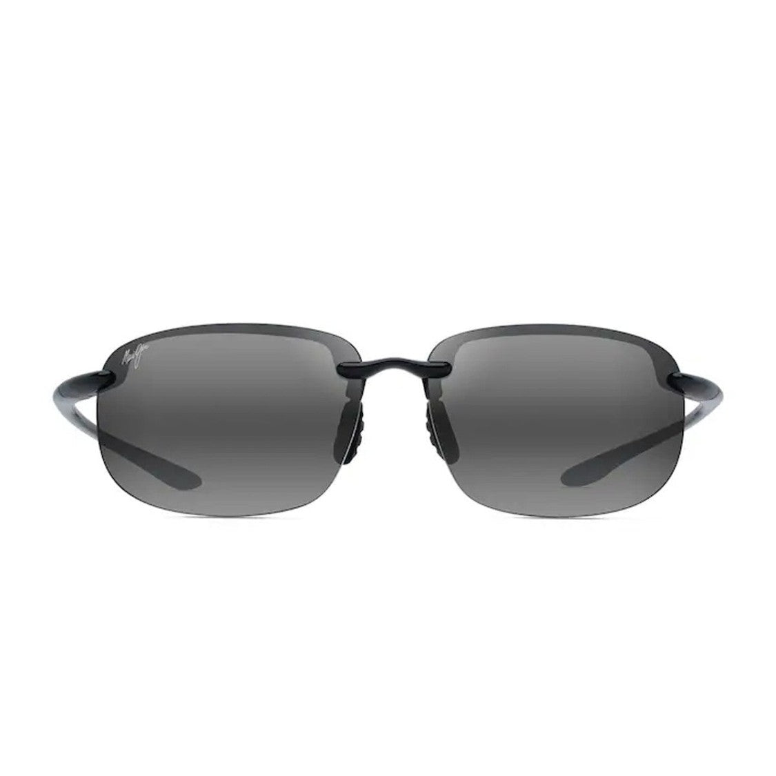 Maui Jim Black Neutral Grey Ho'okipa Xlarge Nylon Wraparound Sunglasses