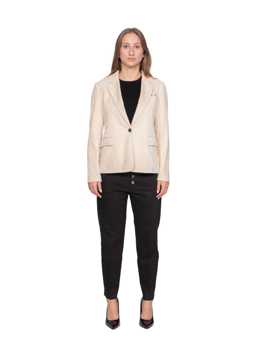 Circolo 1901 Tailored Single-Button Jacket With Notched Lapel And Flap Pockets