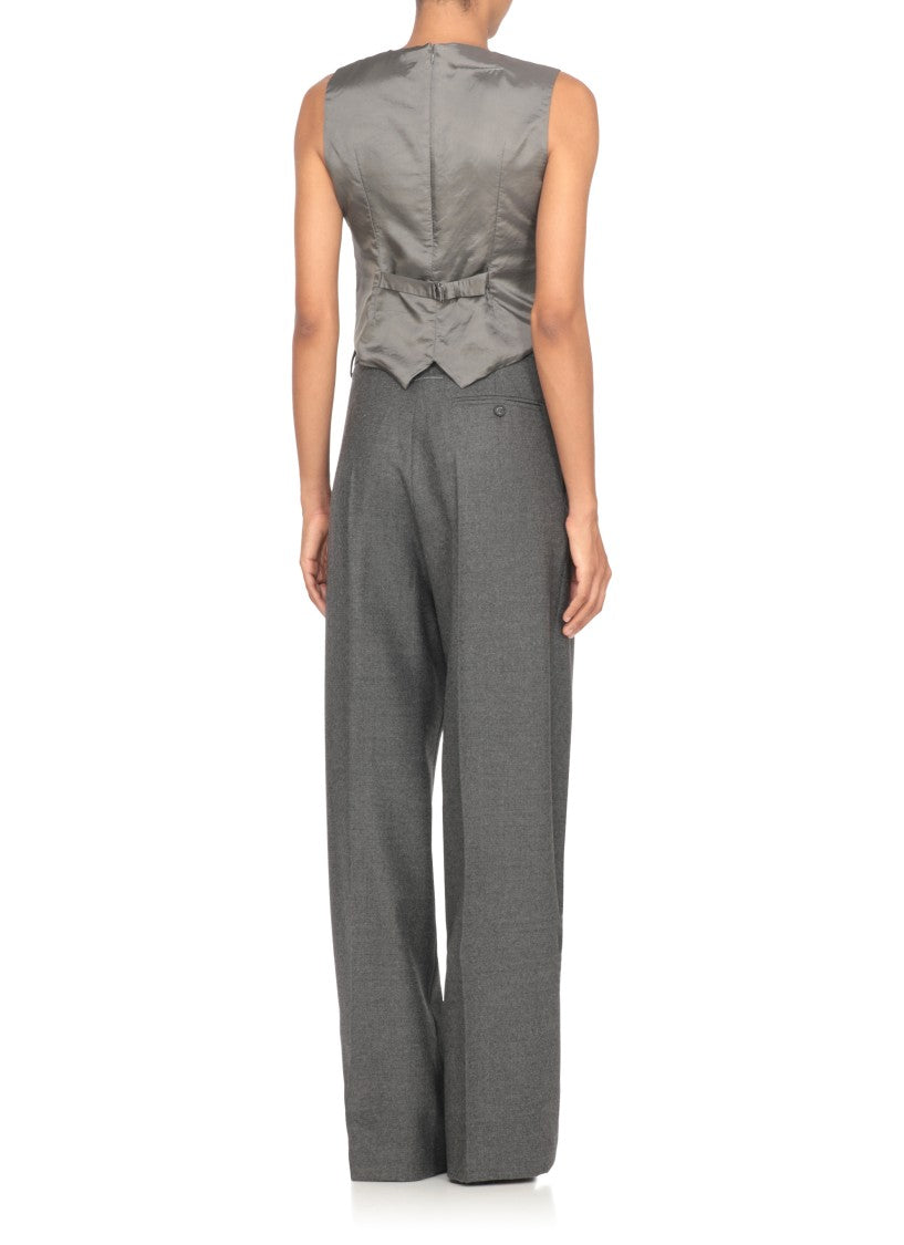 Mm6 By Maison Margiela Viscose Gilet With Rear Zip Fastening And Adjustable Straps